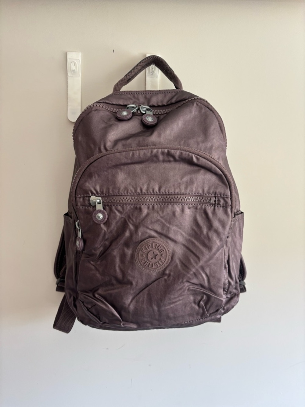 Kipling Seoul Medium Purple Metalic Backpack